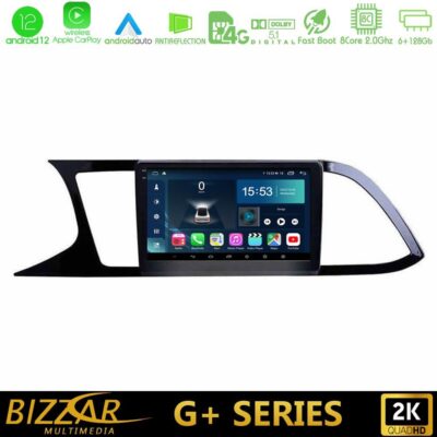 VL Garage - Bizzar G+ Series Seat Leon 2013 – 2019 8core Android12 6+128GB Navigation Multimedia Tablet 9" - VL-U-G-ST0790