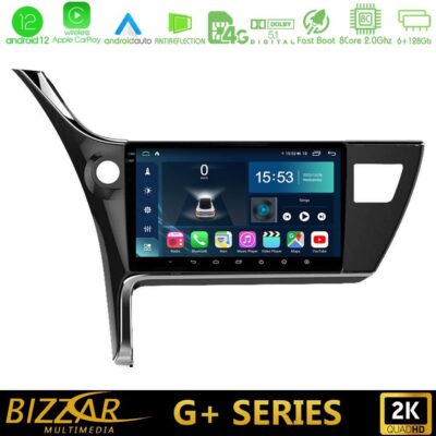 VL Garage - Bizzar G+ Series Toyota Corolla 2017-2018 8core Android12 6+128GB Navigation Multimedia Tablet 10" - VL-U-G-TY0158