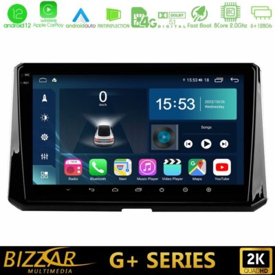 VL Garage - Bizzar G+ Series Toyota Corolla 2019-2022 8core Android12 6+128GB Navigation Multimedia Tablet 10" - VL-U-G-TY0597