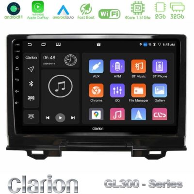 VL Garage - Clarion GL300 Series 4Core Android11 2+32GB Honda HR-V 2021-> Navigation Multimedia Tablet 9" Με Carplay & Android Auto - VL-U-GL3-HD1034