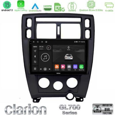 VL Garage - Clarion GL700 Series Hyundai Tucson 2006 – 2013 8Core Android13 4+64GB Navigation Multimedia Tablet 9" Με Carplay & Android Auto Με Carplay & Android Auto - VL-U-GL7-HY0712BL