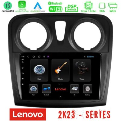 VL Garage - Lenovo Car Pad Dacia Sandero 2014-2020 4Core Android 13 2+32GB Navigation Multimedia Tablet 9" - VL-U-LEN-DC0621