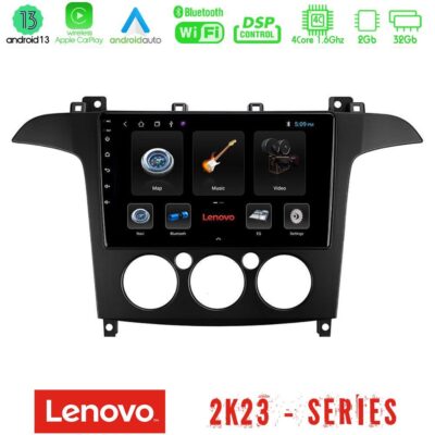 VL Garage - Lenovo Car Pad Ford S-Max 2006-2008 (manual A/C) 4Core Android 13 2+32GB Navigation Multimedia Tablet 9" - VL-U-LEN-FD408