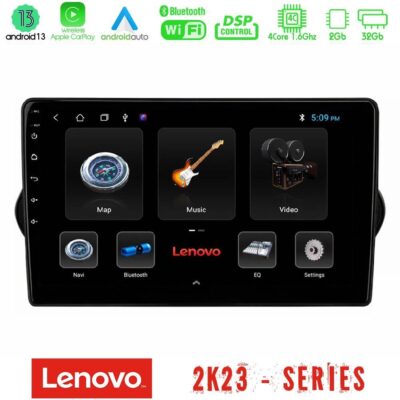 VL Garage - Lenovo Car Pad Fiat Tipo 2015-2022 (Hatchback) 4Core Android 13 2+32GB Navigation Multimedia Tablet 9" - VL-U-LEN-FT1281