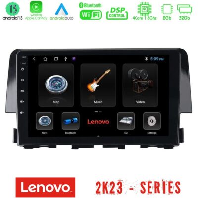 VL Garage - Lenovo Car Pad Honda Civic 2016-2020 4Core Android 13 2+32GB Navigation Multimedia 9" - VL-U-LEN-HD0058