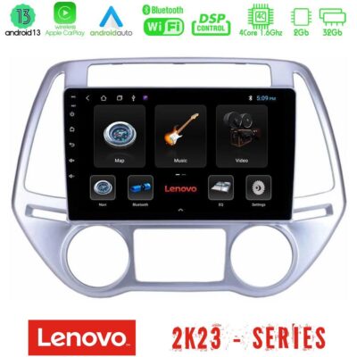 VL Garage - Lenovo Car Pad Hyundai i20 2012-2014 Auto A/C 4Core Android 13 2+32GB Navigation Multimedia Tablet 9" - VL-U-LEN-HY0619