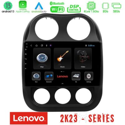 VL Garage - Lenovo Car Pad Jeep Compass 2010-2016 4Core Android 13 2+32GB Navigation Multimedia Tablet 10" - VL-U-LEN-JP0076