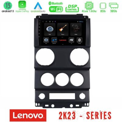 VL Garage - Lenovo Car Pad Jeep Wrangler 2008-2010 4Core Android 13 2+32GB Navigation Multimedia Tablet 9" - VL-U-LEN-JP1037