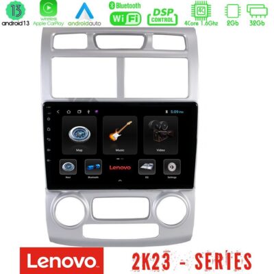 VL Garage - Lenovo Car Pad Kia Sportage 2005-2008 4Core Android 13 2+32GB Navigation Multimedia Tablet 9″ - VL-U-LEN-KI1044