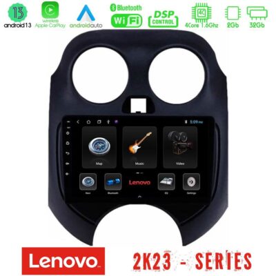 VL Garage - Lenovo Car Pad Nissan Micra 2011-2014 4Core Android 13 2+32GB Navigation Multimedia Tablet 9" - VL-U-LEN-NS0757