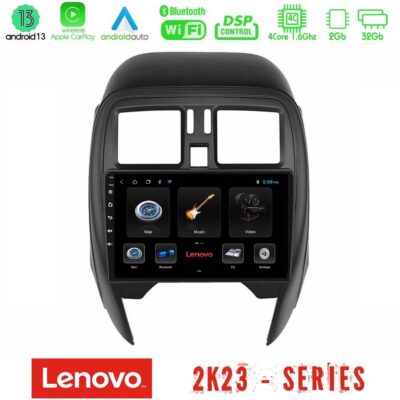 VL Garage - Lenovo Car Pad Nissan Micra 2013-2016 4Core Android 13 2+32GB Navigation Multimedia Tablet 9" - VL-U-LEN-NS1065