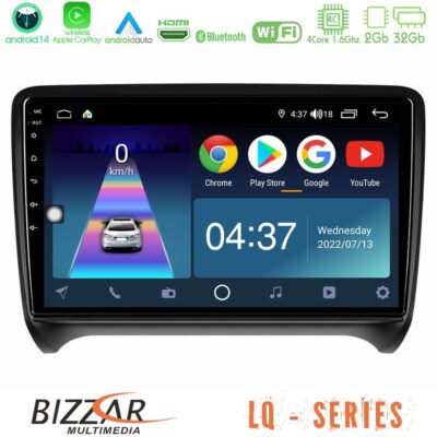 VL Garage - Bizzar LQ Series 4Core Android14 2+32GB Audi TT B7 Navigation Multimedia Tablet 9" Με Carplay & Android Auto - VL-U-LQ-AU0828