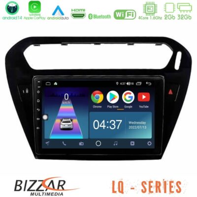 VL Garage - Bizzar LQ Series 4Core Android14 2+32GB Citroen C-Elysee / Peugeot 301 Navigation Multimedia Tablet 9" Με Carplay & Android Auto (Μαύρο)) - VL-U-LQ-CT0070BL