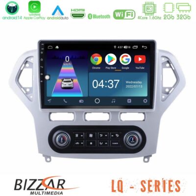 VL Garage - Bizzar LQ Series 4Core Android14 2+32GB Ford Mondeo 2007-2011 (Auto A/C) Navigation Multimedia Tablet 9" Με Carplay & Android Auto - VL-U-LQ-FD0919AC