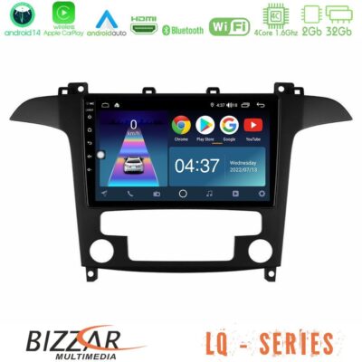 VL Garage - Bizzar LQ Series 4Core Android14 2+32GB Ford S-Max 2006-2012 Navigation Multimedia Tablet 9" Με Carplay & Android Auto - VL-U-LQ-FD409