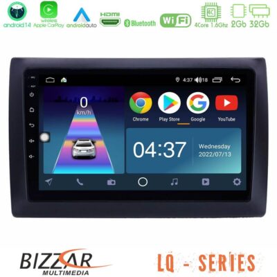 VL Garage - Bizzar LQ Series 4Core Android14 2+32GB Fiat Stilo Navigation Multimedia Tablet 9" Με Carplay & Android Auto - VL-U-LQ-FT0824