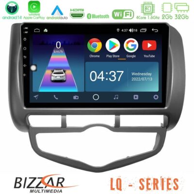 VL Garage - Bizzar LQ Series 4Core Android14 2+32GB Honda Jazz 2002-2008 (Auto A/C) Navigation Multimedia Tablet 9" Με Carplay & Android Auto - VL-U-LQ-HD0893