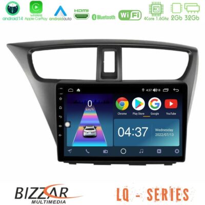 VL Garage - Bizzar LQ Series 4Core Android14 2+32GB Honda Civic Hatchback 2012-2015 Navigation Multimedia Tablet 9" Με Carplay & Android Auto - VL-U-LQ-HD0941