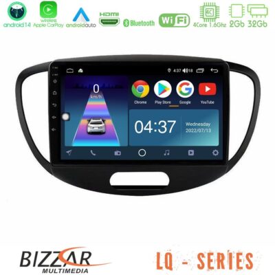 VL Garage - Bizzar LQ Series 4Core Android14 2+32GB Hyundai i10 2008-2014 Navigation Multimedia Tablet 9" Με Carplay & Android Auto - VL-U-LQ-HY0551
