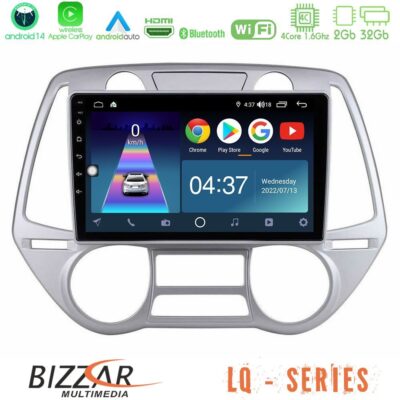 VL Garage - Bizzar LQ Series 4Core Android14 2+32GB Hyundai i20 2009-2012 Auto A/C Navigation Multimedia Tablet 9" Με Carplay & Android Auto - VL-U-LQ-HY0709
