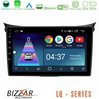 VL Garage - Bizzar LQ Series 4Core Android14 2+32GB Hyundai i30 2012-2017 Navigation Multimedia Tablet 9" Με Carplay & Android Auto - VL-U-LQ-HY0833