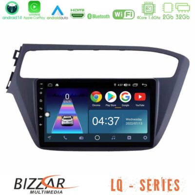 VL Garage - Bizzar LQ Series 4Core Android14 2+32GB Hyundai i20 2018-2020 Navigation Multimedia Tablet 9" Με Carplay & Android Auto - VL-U-LQ-HY1961