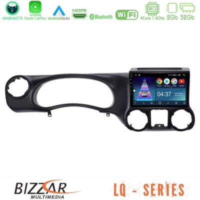 VL Garage - Bizzar LQ Series 4Core Android14 2+32GB Jeep Wrangler 2011-2014 Navigation Multimedia Tablet 9" Με Carplay & Android Auto - VL-U-LQ-JP0787