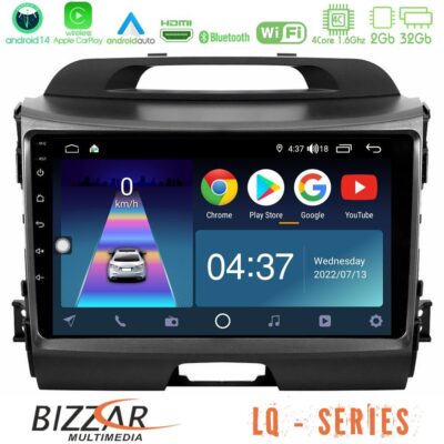 VL Garage - Bizzar LQ Series 4Core Android14 2+32GB Kia Sportage Navigation Multimedia Tablet 9" Με Carplay & Android Auto - VL-U-LQ-KI0034