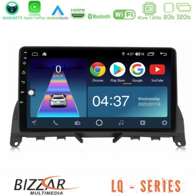 VL Garage - Bizzar LQ Series 4Core Android14 2+32GB Mercedes C Class W204 Navigation Multimedia Tablet 9" Με Carplay & Android Auto - VL-U-LQ-MB0842