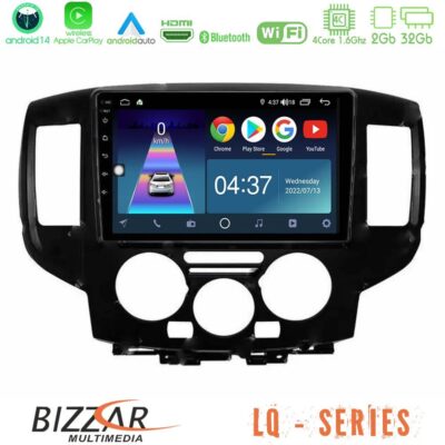 VL Garage - Bizzar LQ Series 4Core Android14 2+32GB Nissan NV200 Navigation Multimedia Tablet 9" Με Carplay & Android Auto (Μαύρο) - VL-U-LQ-NS0391BL