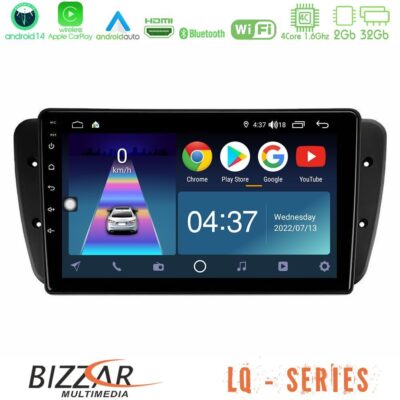 VL Garage - Bizzar LQ Series 4Core Android14 2+32GB Seat Ibiza 2008-2012 Navigation Multimedia Tablet 9" Με Carplay & Android Auto - VL-U-LQ-ST0499