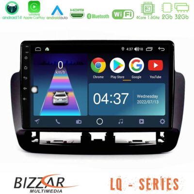 VL Garage - Bizzar LQ Series 4Core Android14 2+32GB Seat Ibiza 2012-2015 Navigation Multimedia Tablet 9" Με Carplay & Android Auto (Piano Black) - VL-U-LQ-ST1832BL