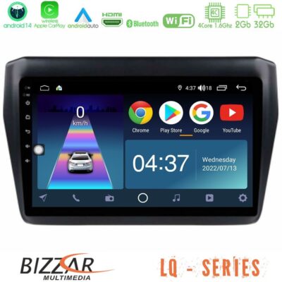 VL Garage - Bizzar LQ Series 4Core Android14 2+32GB Suzuki Swift 2017-2023 Navigation Multimedia Tablet 9" Με Carplay & Android Auto - VL-U-LQ-SZ0522