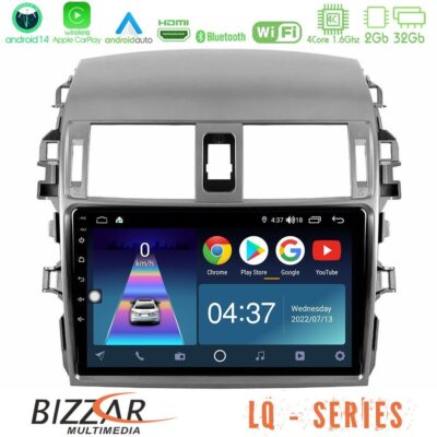 VL Garage - Bizzar LQ Series 4Core Android14 2+32GB Toyota Corolla 2008-2010 Navigation Multimedia Tablet 9" Με Carplay & Android Auto - VL-U-LQ-TY0144