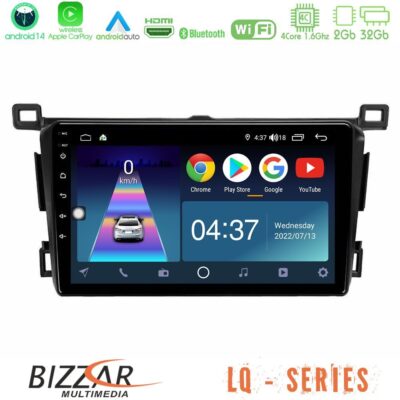 VL Garage - Bizzar LQ Series 4Core Android14 2+32GB Toyota RAV4 2013-2018 Navigation Multimedia Tablet 9" Με Carplay & Android Auto - VL-U-LQ-TY0435