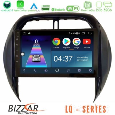 VL Garage - Bizzar LQ Series 4Core Android14 2+32GB Toyota RAV4 2001-2005 (Auto A/C) Navigation Multimedia Tablet 9" Με Carplay & Android Auto - VL-U-LQ-TY1315