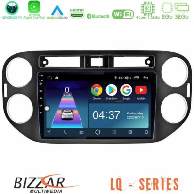 VL Garage - Bizzar LQ Series 4Core Android14 2+32GB VW Tiguan Navigation Multimedia Tablet 9" (23mm alarm button) Με Carplay & Android Auto - VL-U-LQ-VW0639