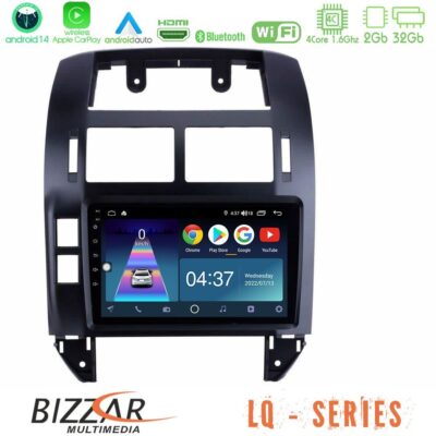 VL Garage - Bizzar LQ Series 4Core Android14 2+32GB VW Polo 2002-2009 Navigation Multimedia Tablet 9" Με Carplay & Android Auto - VL-U-LQ-VW1229