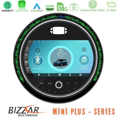 VL Garage - Bizzar OEM Mini Cooper F56 (Με εργ. οθόνη EVO) 8core Android13 8+128GB Navigation Multimedia System 9" (New 2024 Style) - VL-U-MN-8801F56EVO