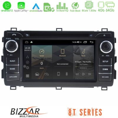 VL Garage - Bizzar OEM Toyota Auris 2013-2016 8core Android12 4+64GB Navigation Multimedia Deckless 7" με Carplay/AndroidAuto (OEM Style) - VL-U-MTF-TY9534