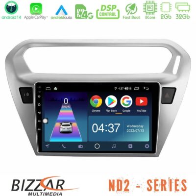 VL Garage - Bizzar ND2 Series 8Core Android14 2+32GB Citroën C-Elysée / Peugeot 301 Navigation Multimedia Tablet 9" Με Carplay & Android Auto - VL-U-ND2-CT0070