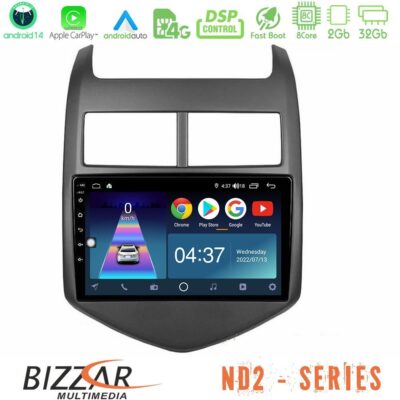 VL Garage - Bizzar ND2 Series 8Core Android14 2+32GB Chevrolet Aveo 2011-2017 Navigation Multimedia Tablet 9" Με Carplay & Android Auto - VL-U-ND2-CV0243