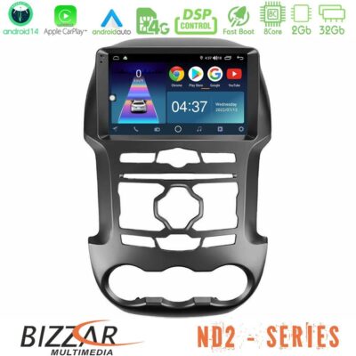 VL Garage - Bizzar ND2 Series 8Core Android14 2+32GB Ford Ranger 2012-2016 Navigation Multimedia Tablet 9" Με Carplay & Android Auto - VL-U-ND2-FD0902