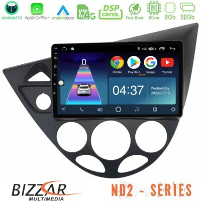 VL Garage - Bizzar ND2 Series 8Core Android14 2+32GB Ford Focus 1999-2004 Navigation Multimedia Tablet 9" Με Carplay & Android Auto - VL-U-ND2-FD1331