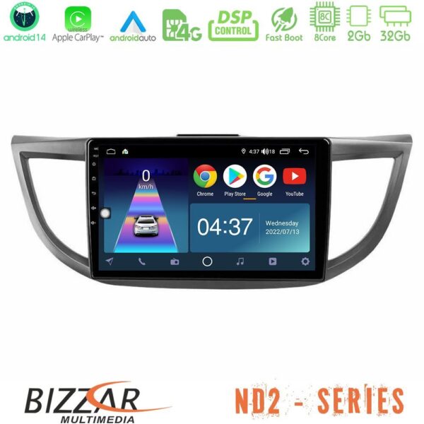 VL Garage - Bizzar ND2 Series 8Core Android14 2+32GB Honda CRV 2012-2017 Navigation Multimedia Tablet 9" Με Carplay & Android Auto - VL-U-ND2-HD0012