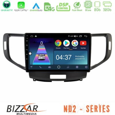VL Garage - Bizzar ND2 Series 8Core Android14 2+32GB Honda Accord 2008-2015 Navigation Multimedia Tablet 9" Με Carplay & Android Auto - VL-U-ND2-HD1013