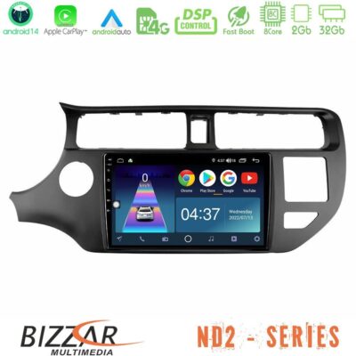 VL Garage - Bizzar ND2 Series 8Core Android14 2+32GB Kia Rio 2011-2015 Navigation Multimedia Tablet 9" Με Carplay & Android Auto - VL-U-ND2-KI0552