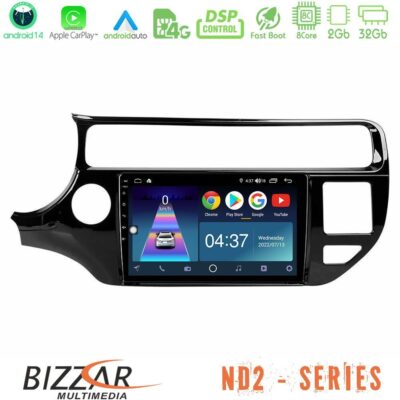 VL Garage - Bizzar ND2 Series 8Core Android14 2+32GB Kia Rio 2015-2017 Navigation Multimedia Tablet 9" Με Carplay & Android Auto - VL-U-ND2-KI0553