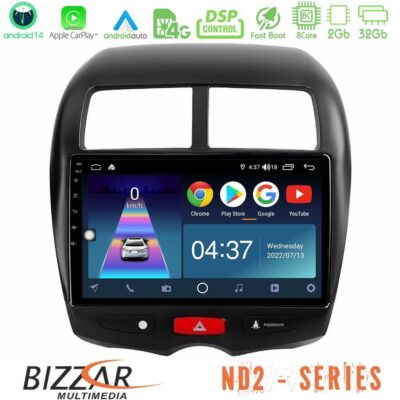 VL Garage - Bizzar ND2 Series 8Core Android14 2+32GB Mitsubishi ASX Navigation Multimedia Tablet 10" Με Carplay & Android Auto - VL-U-ND2-MT0075