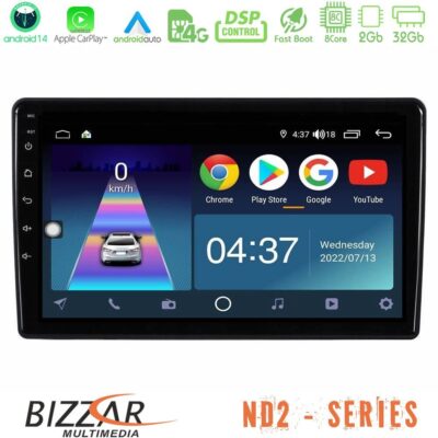 VL Garage - Bizzar ND2 Series 8Core Android14 2+32GB Opel Combo/Vectra /Vivaro/Agila Navigation Multimedia Tablet 10" Με Carplay & Android Auto - VL-U-ND2-RN1723